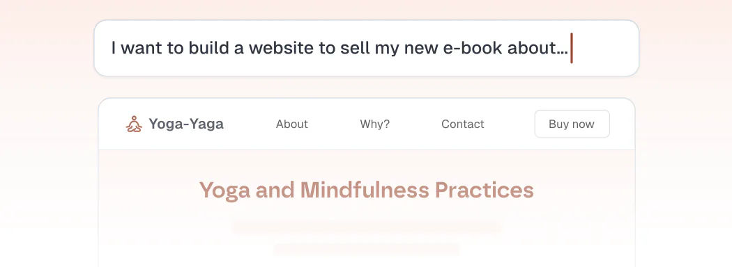 Build a website for your product